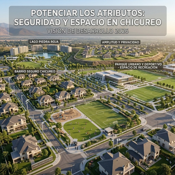 Vistas de condominios amplios y seguros en Chicureo
